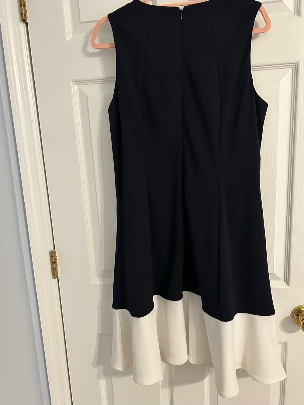 Anne Klein Black and White Midi A-Line Dress - Picture 4 of 5